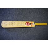 A 1990s Hampshire County Cricket signed bat, with 21 autographs, including Robin Smith.