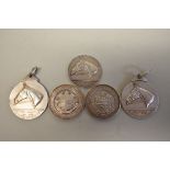 Two rare George V Hackney Horse Society silver fobs, by Mappin & Webb, Birmingham 1924/5, 4cm, 30.