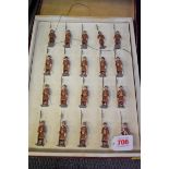 German Manufacture: a set of 20 vintage painted metal Yeoman Warders No.H5, unidentified maker in