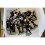 Britains: Royal Marines with Officers set, No.1284 (one detached from base). (16)