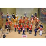 A selection of various metal military figures, makers and age unidentified, to include: mounted