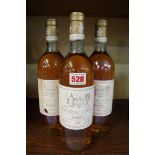 Three 75cl bottles of Chateau Suau 1975, 2nd Barsac.