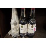 Three half bottles of Jerez Oloroso Viejisimo sherry, Antonio de la Riva, 1940s bottling, together