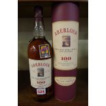 A 1 litre bottle of Aberlour 100 Proof whisky 57.1% ABV, in card tube.
