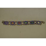 An unusual silver and enamel Queen Elizabeth II Silver Jubilee bracelet, by T & S, Birmingham