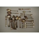 A part canteen of silver Old English pattern flatware, by Frank Cobb & Co Ltd, Sheffield 1933, to