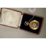 A Victorian 18ct gold half hunter stem wind pocket watch, by Charles Parnacott, London, 48mm, having