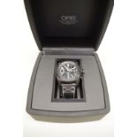 An Oris BC4 black PVD chronograph automatic  wristwatch, 45mm, ref: 674, with skeleton back, box and