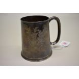 A Victorian silver pint mug, by James Deakin & Sons, Sheffield 1884, 11cm, 257g.