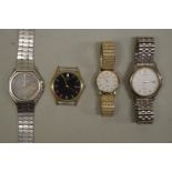 Four various modern wristwatches.