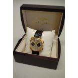 A vintage Breitling Top Time gold plated chronograph manual wind wristwatch, 36mm, ref: 2009, with