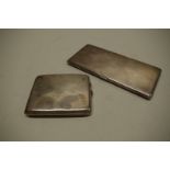 Two silver cigarette cases, 355g all in.
