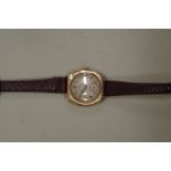 A vintage Rolex 9ct gold manual wind wristwatch, 28mm, hallmarked Birmingham 1936, with associated