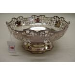 A pierced silver fruit bowl, by Camelot Silverware Ltd, Sheffield 1979, 24cm diameter, 597g.