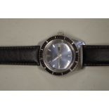 A vintage Buler diver's wristwatch, ref: 10160DD, on later leather strap.