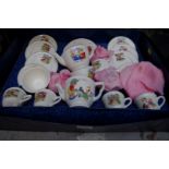 A child's pottery teaset, boxed.