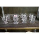 A set of eight syllabub glasses.