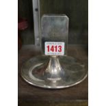 An Great Western Railway electroplated matchbox stand, 10cm high.
