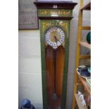A reproduction green stained and marquetry longcase clock, the dial inscribed 'Versailles', 181cm