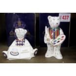 Two Royal Crown Derby Imari bears, largest 9cm high, each boxed.