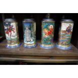 A set of four Villeroy & Boch 'Russian Fairytales', steins, 20.5cm high.