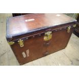 A Louis Vuitton trunk, circa 1920s, stamped and numbered 121416 to interior, 59cm high x 92cm wide x