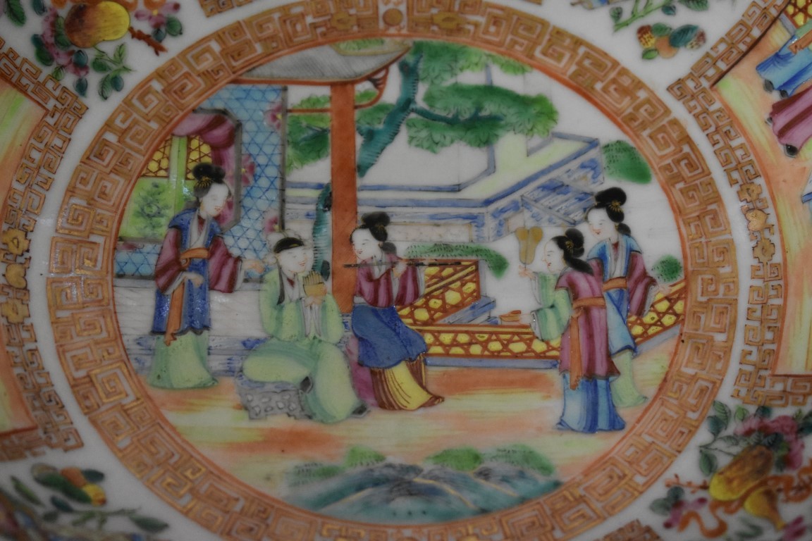 A large Chinese Canton famille rose bowl, 19th century, 30cm diameter. - Image 3 of 6