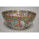 A large Chinese Canton famille rose bowl, 19th century, 30cm diameter.
