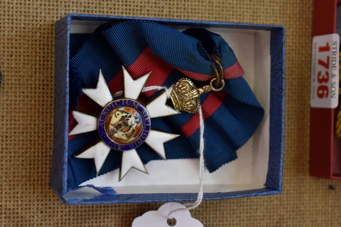 An Order of St Michael & St George (CMG), Companion, silver gilt and enamel neck badge.