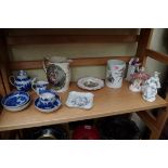 An interesting group of 18th and 19th century pottery and porcelain, to include a creamware jug,