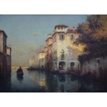 * Bouvard, a Venetian canal, signed, oil on canvas, 52 x 71cm.