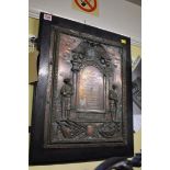 WITHDRAWN FROM SALE: A copper Great War memorial plaque, inscribed 'In Memory of Scouts of the 1st