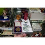 A mixed lot, to include a silver mounted meerschaum pipe; and a 1911 coronation medal, boxed.