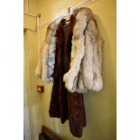 Two vintage fur coats, one labelled Arnold Seftor, Edinburgh.