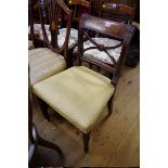 A Regency mahogany dining chair.