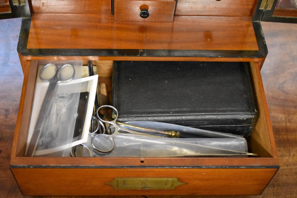 A good Victorian mahogany apothecary cabinet, with gilt brass countersunk handles, with key. - Image 3 of 8