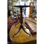 A pair of Regency style mahogany octagonal tripod tables, 41.5cm wide.