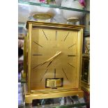 A Jaeger Le Coultre Atmos VII Embassy clock, 22cm high.