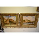 Arthur Meadows, 'Perigueux'; 'Chateau d'Arnboise', a pair, each signed, titled and dated 1902, oil