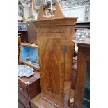 Two small mahogany hanging corner cupboards, largest 88cm high.