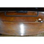 A violin bow, stamped 'M Kirschmann', 71.5cm long.