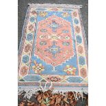 An Eastern rug, having geometric design, 200 x 126cm.