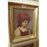 European School, head and shoulders portrait of children, a pair, oil on canvas, 23.5 x 19cm. (2)