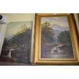H B. Joel, Highland river scenes, a pair, each monogrammed and dated 1924, oil on canvas, 61 x 40cm,