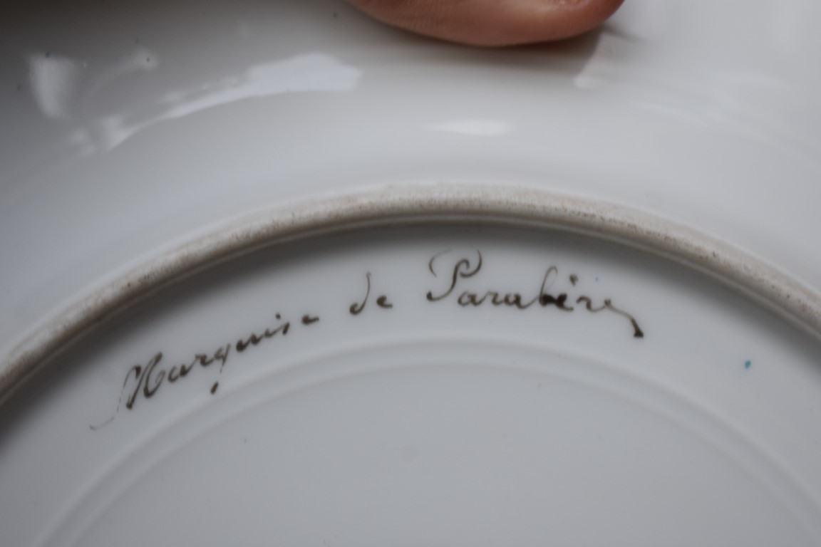 A collection of ceramics, to include a Sevres bleu celeste plate. - Image 3 of 5