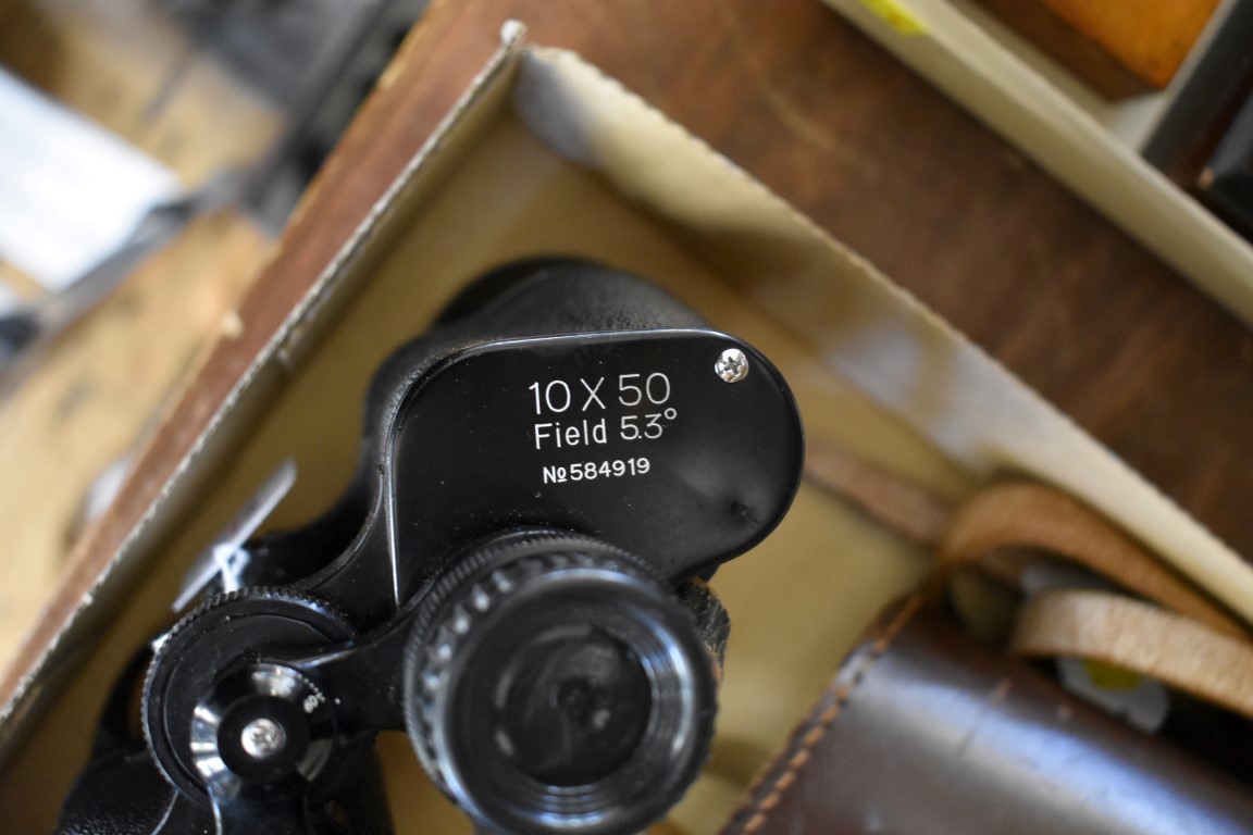 A pair of Dollond 10x50 binoculars, in leather case. - Image 3 of 4