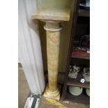 A marble pedestal, 104.5cm high.