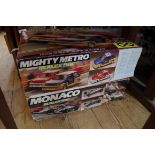 Two Scalextric boxed sets, comprising: C880 Mighty Metro and C909 Monaco.