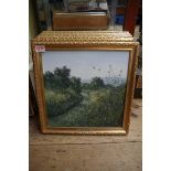 Peter Jay, downland scenes, a set of six, each signed, oil on board, 29.5 x 29.5cm. (6)