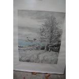 A set of four pencil signed lithographs, each indistinctly signed, titled and numbered in pencil,